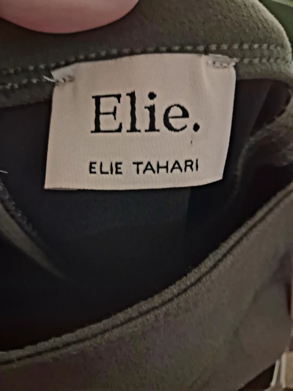 Elie Tahari Olive Green Women's Skirt Faux Leather Size 10